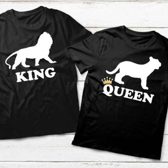 T-Shirt Addicts Tops - King + Queen Lion T-Shirt Set